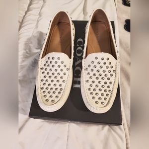 Coach Arlene Studded Peb Lehr Chalk Loafers